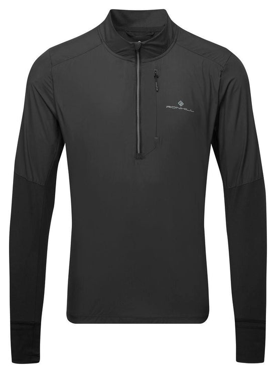 Men's Tech Wind-Block 1/2 Zip Mid Layer - Black