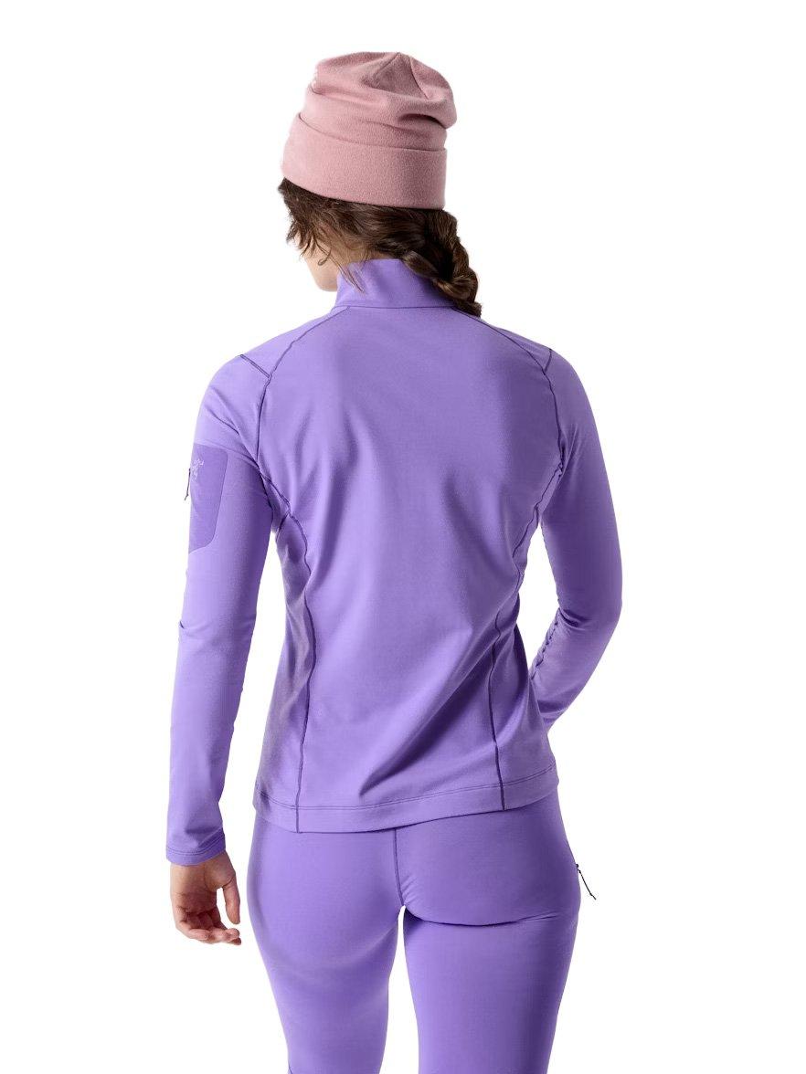 Women's Rho Zip Neck Base Layer Top - Aster / Lt Iola