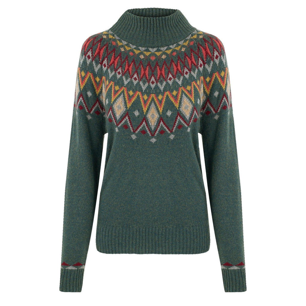 Women's Indu Mock Neck - Green