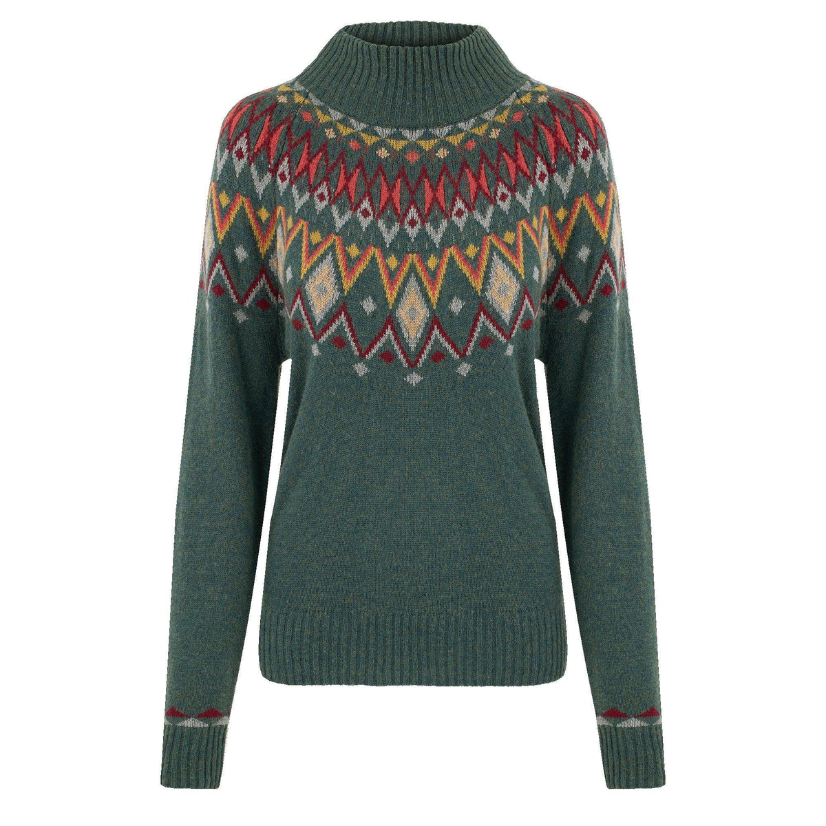 Women's Indu Mock Neck - Green