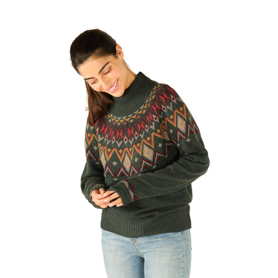 Women's Indu Mock Neck - Green