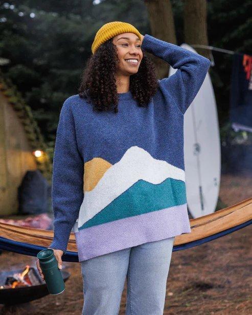 Passenger Women's Vista Knitted Jumper - Dark Denim