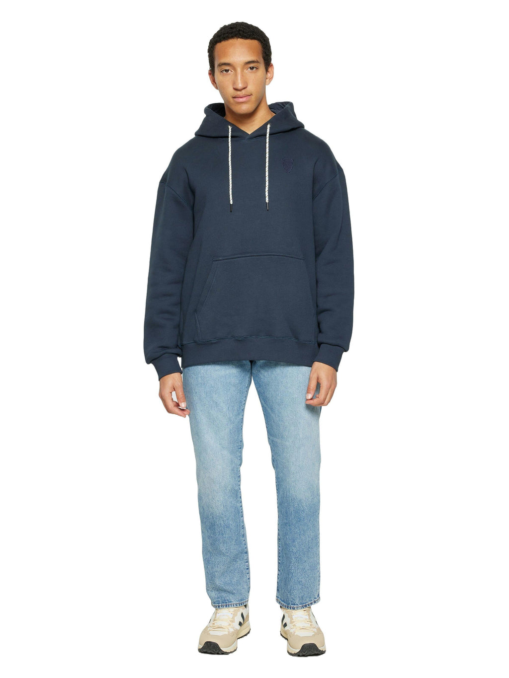 Men's Diagonal Terry Hoody - Navy