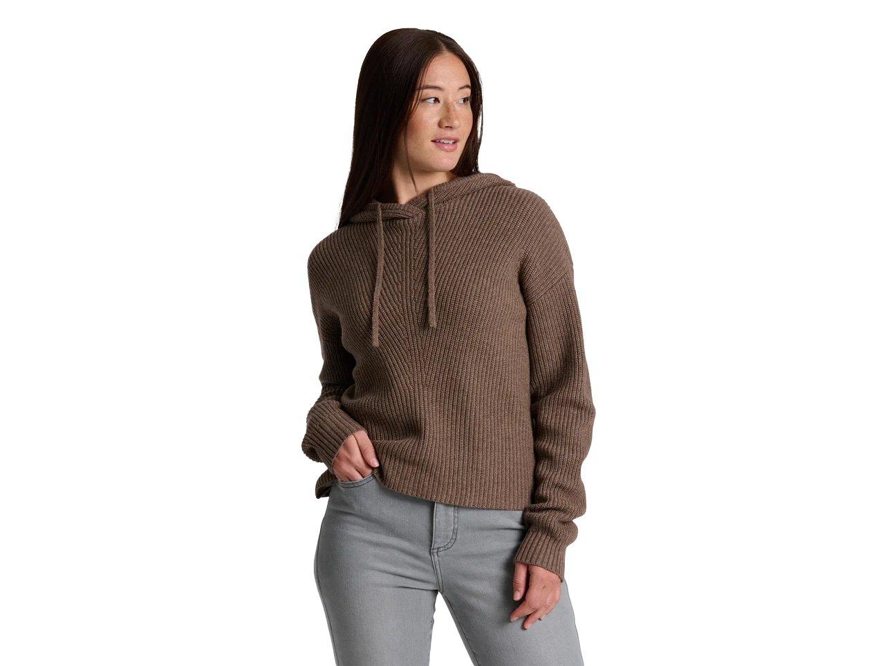 Women's Fireside Hoody Sweater - Brown