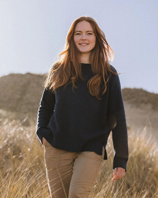 Women's Cove Cotton Knitted Jumper - Navy