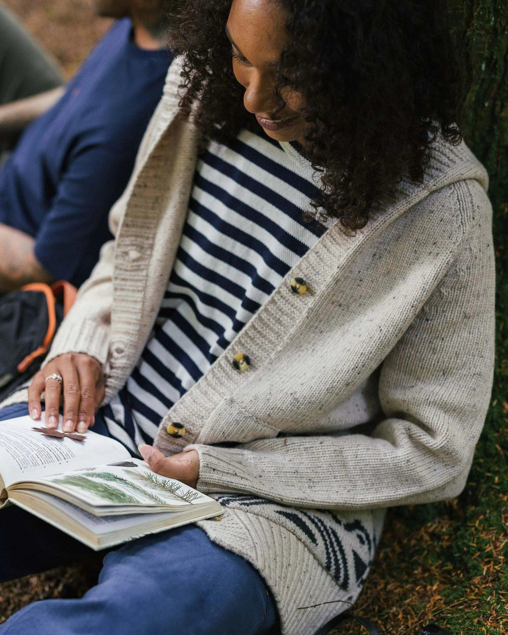 Women's Snoozle Recycled Knitted Hooded Cardigan - Cream