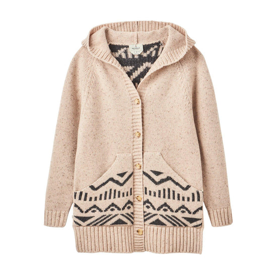 Women's Snoozle Recycled Knitted Hooded Cardigan - Cream