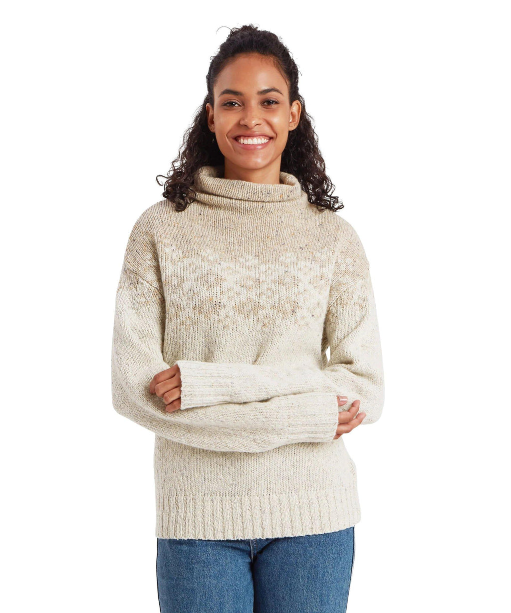 Women's Mandari Mock Neck Sweater - Cream