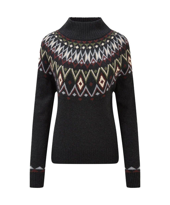 Women's Indu Mock Neck Jumper - Black