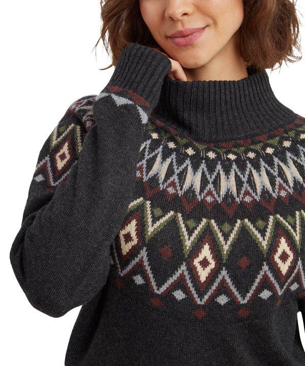 Women's Indu Mock Neck Jumper - Black