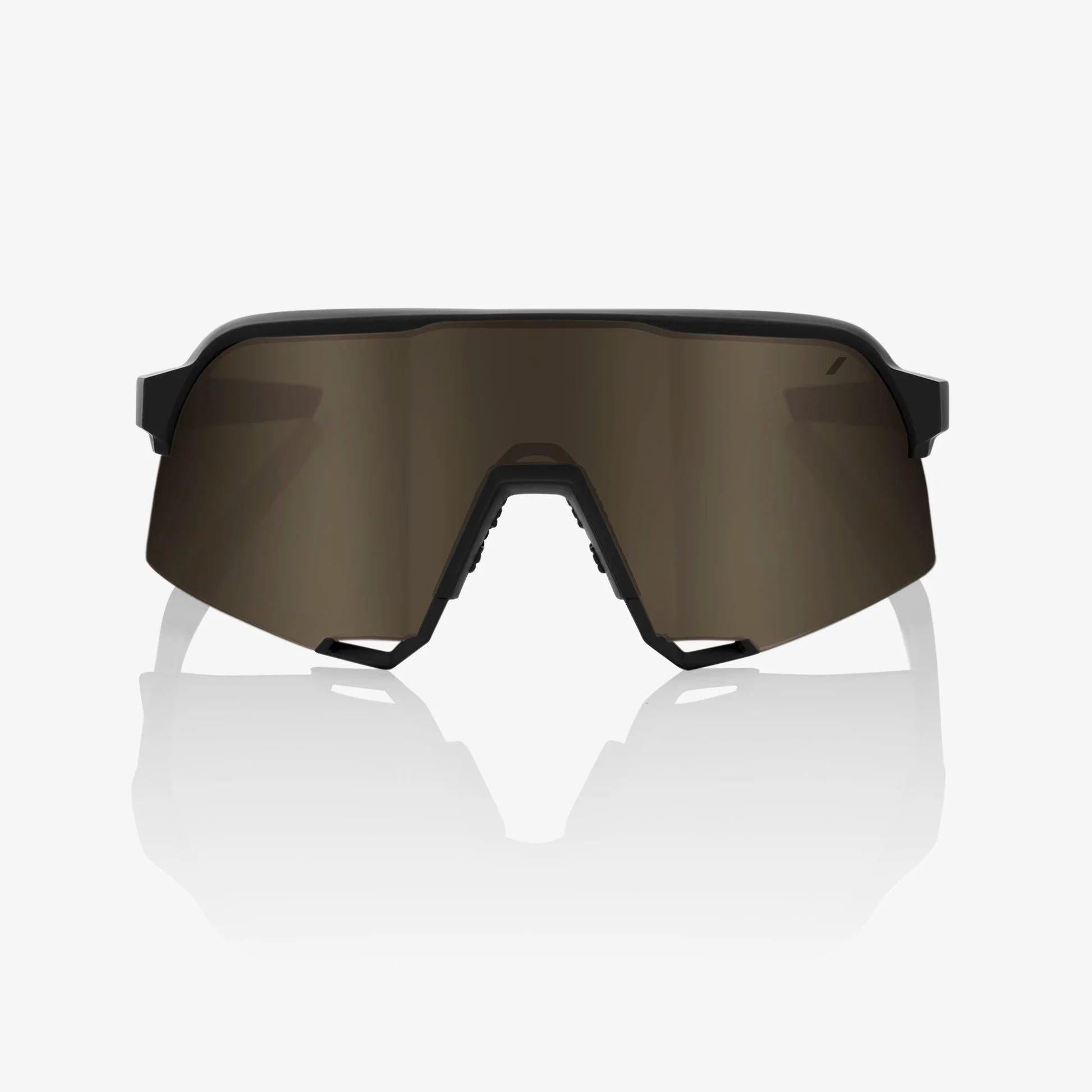 S3 Sunglasses - Soft Tact Black - Soft Gold Mirror Lens