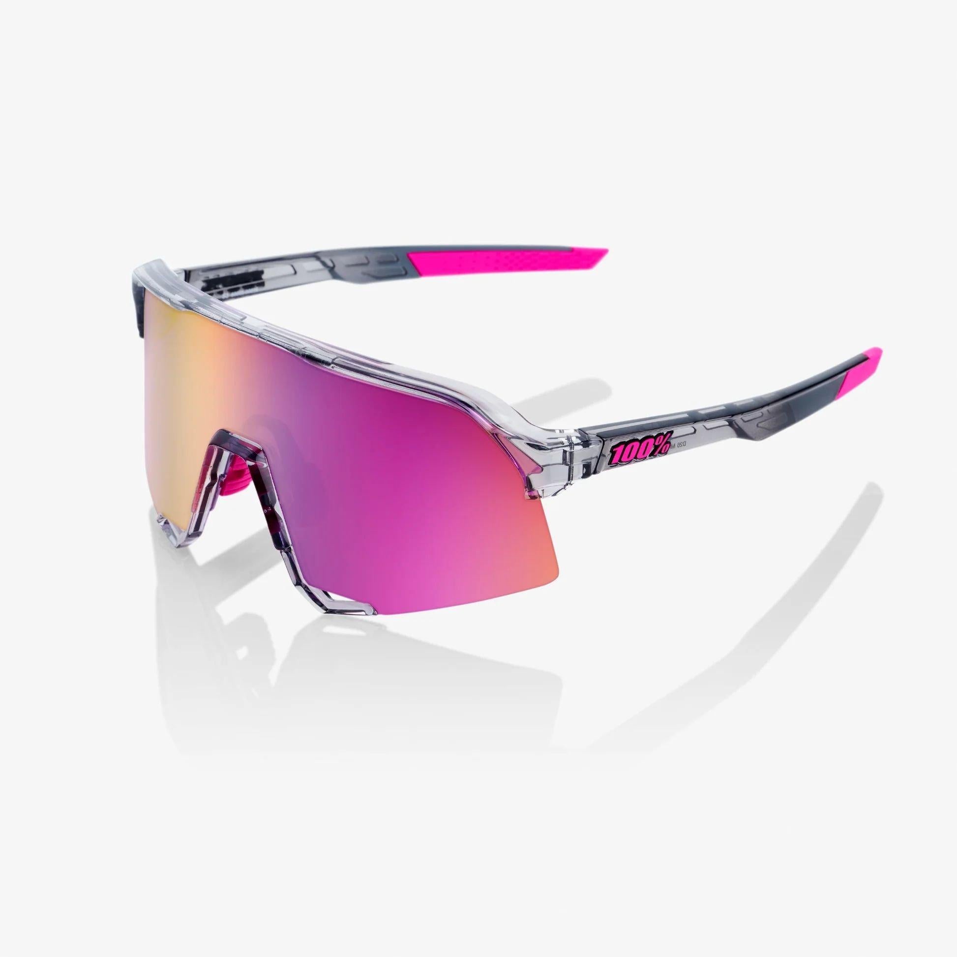 100% S3 Sunglasses - Purple Multilayer Mirror Lens | Tiso