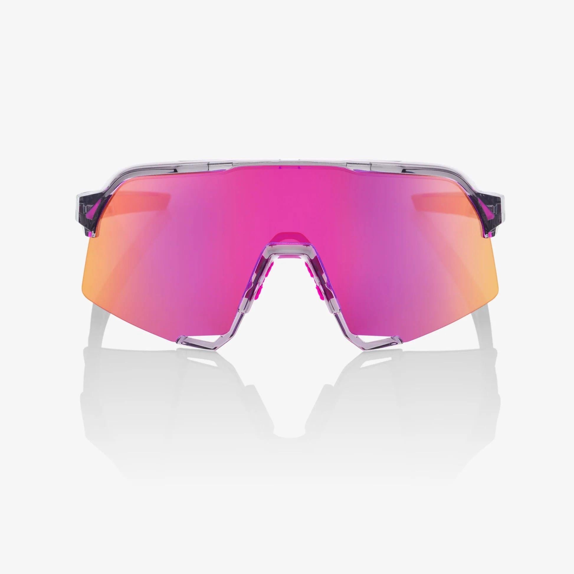ティナティナ 100% S3 ネオンピンク パープルミラーレンズ 100% S3 Sunglasses - Purple Multilayer Mirror Lens | Tiso