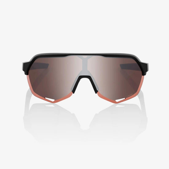 S2 Sunglasses - Soft Tact Black - HiPER Crimson Silver Mirror Len