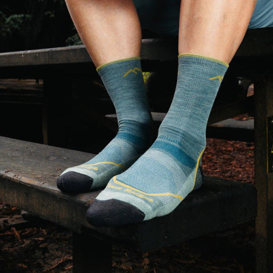 Men's Light Hiker Micro Crew Hiking Socks - Seafoam