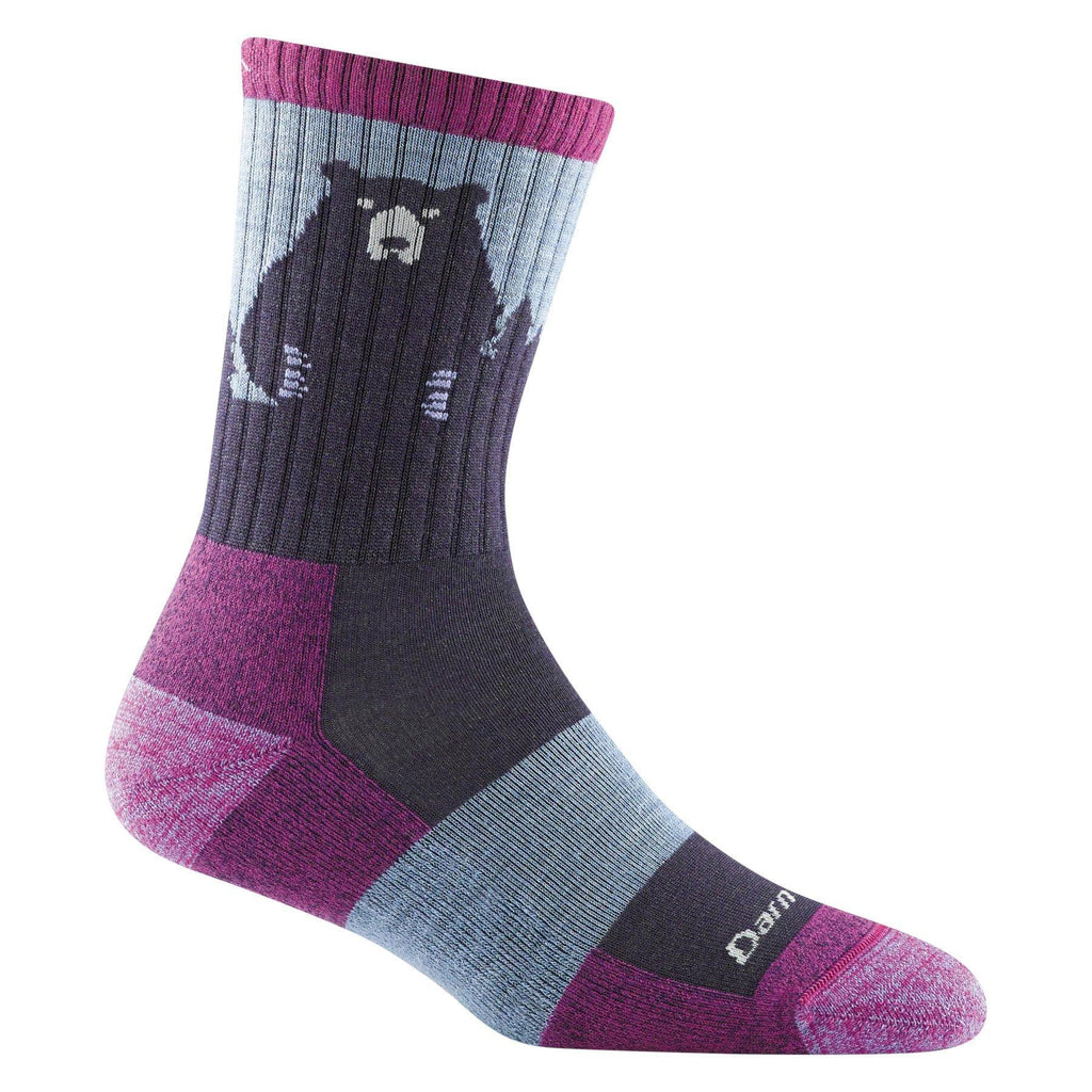 Women's Bear Town Micro Crew Hiking Socks - Purple