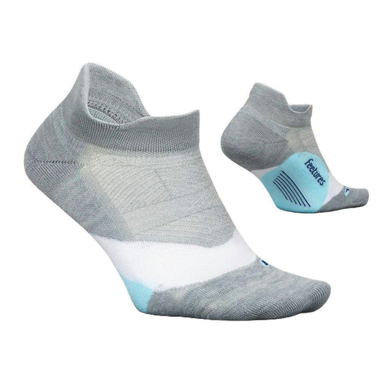 Unisex Elite Light Cushion No Show Tab Socks - Grey