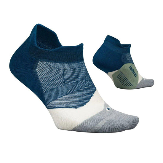 Unisex Elite Light Cushion No Show Tab Socks - Green