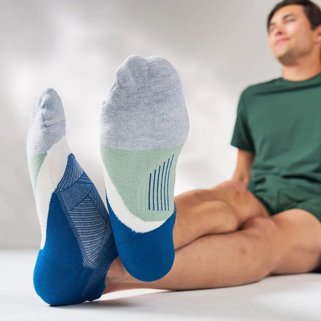 Unisex Elite Light Cushion No Show Tab Socks - Green