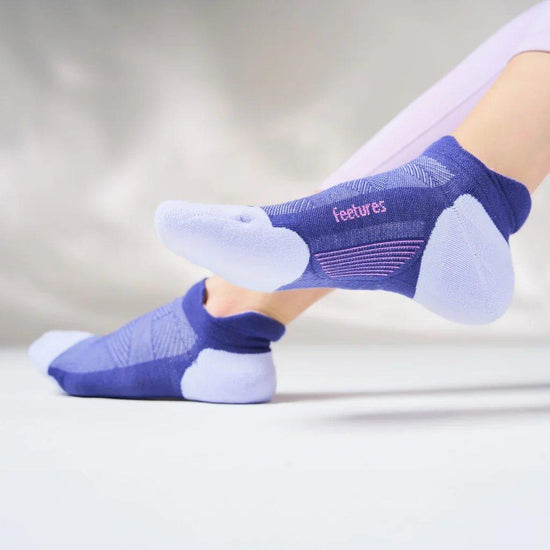 Unisex Elite Maximum Cushion No Show Tab Socks - Purple