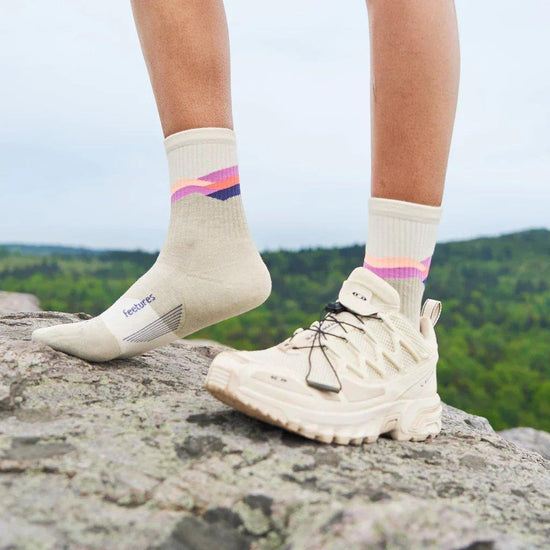 Unisex Trail Maximum Cushion Mini Crew Socks - Cream