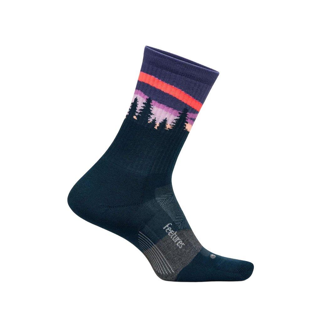 Unisex Trail Maximum Cushion Mini Crew Socks - Purple