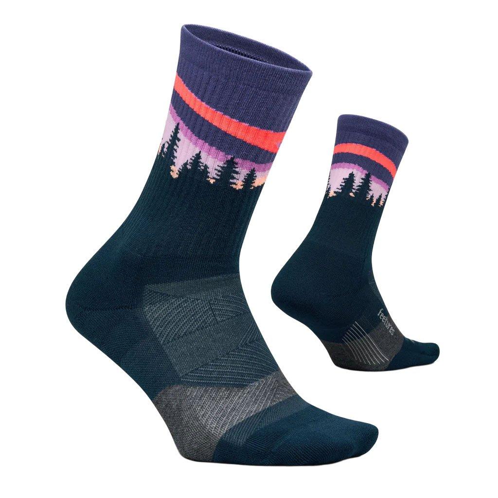 Unisex Trail Maximum Cushion Mini Crew Socks - Purple
