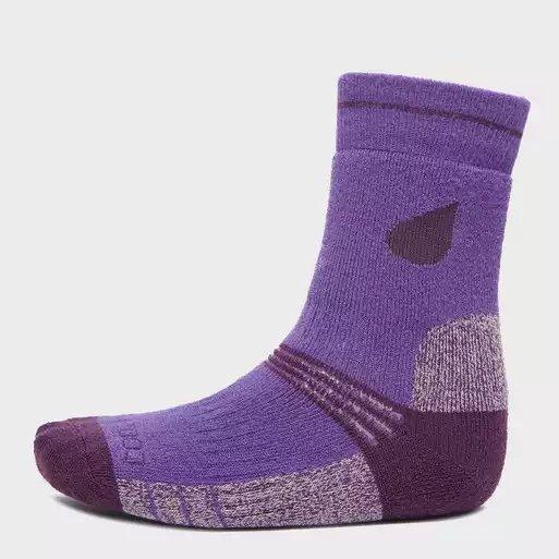 Kids' Midweight Outdoor Sock 2 Pack - Purple
