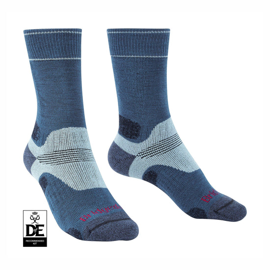 Women's Midweight Merino Performance Socks - Blue