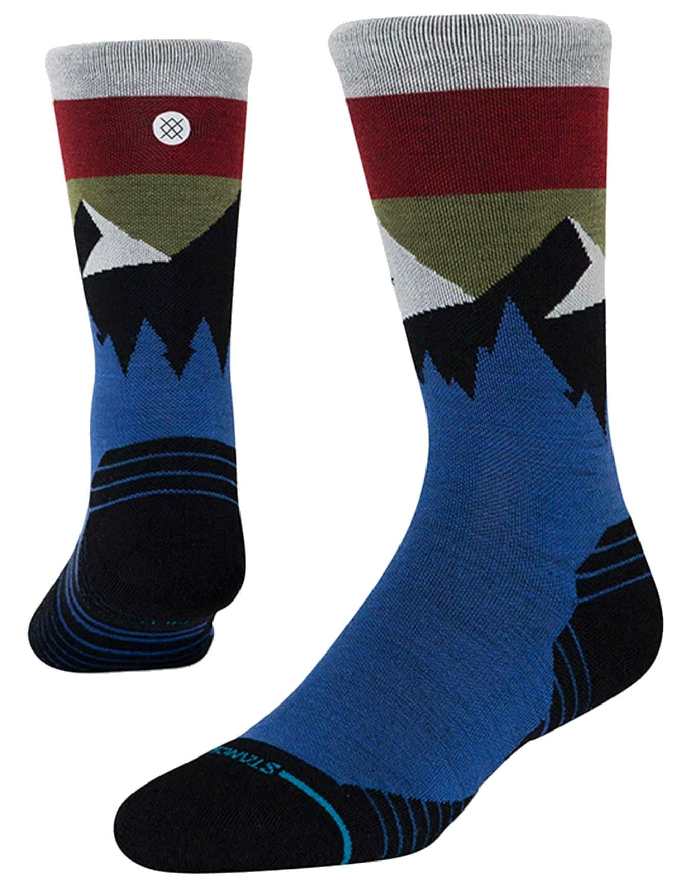 Unisex Light Wool Crew Socks - Blue