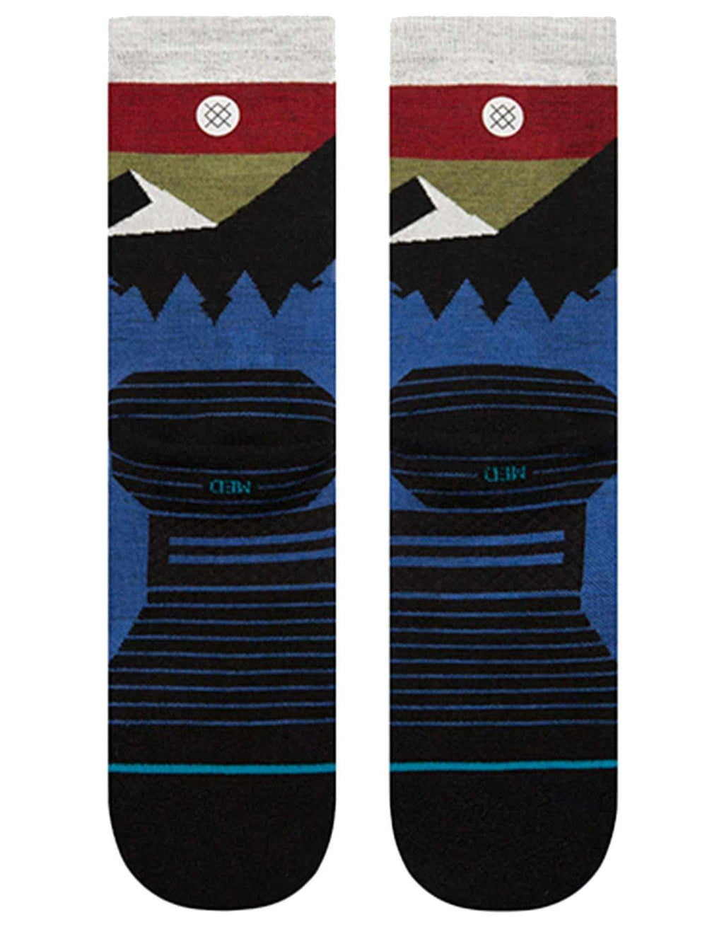 Unisex Light Wool Crew Socks - Blue