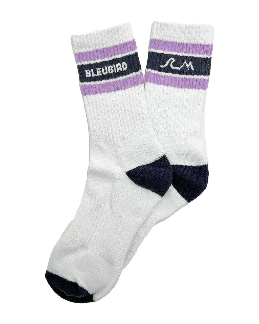 Unisex Crew Socks - White / Purple