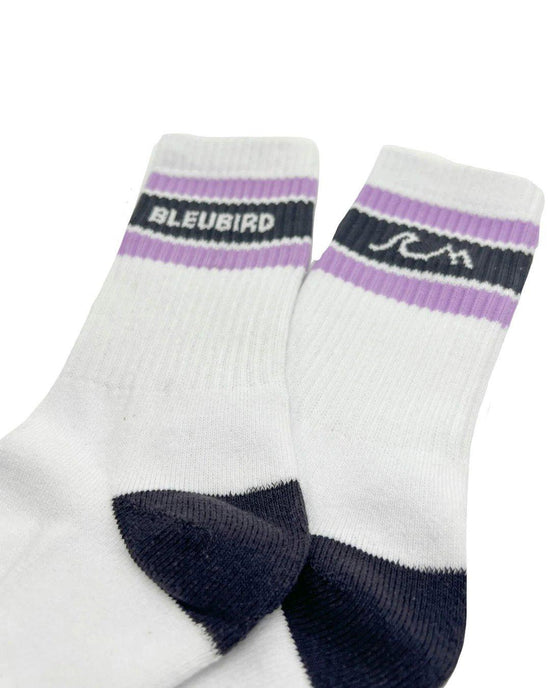 Unisex Crew Socks - White / Purple