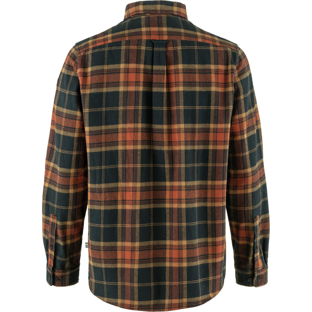 Men's Ovik Twill Shirt - Navy / Orange Checked