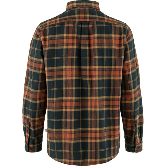 Men's Ovik Twill Shirt - Navy / Orange Checked