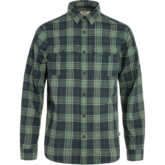 Men's Ovik Travel Shirt Long Sleeve - Green/Navy