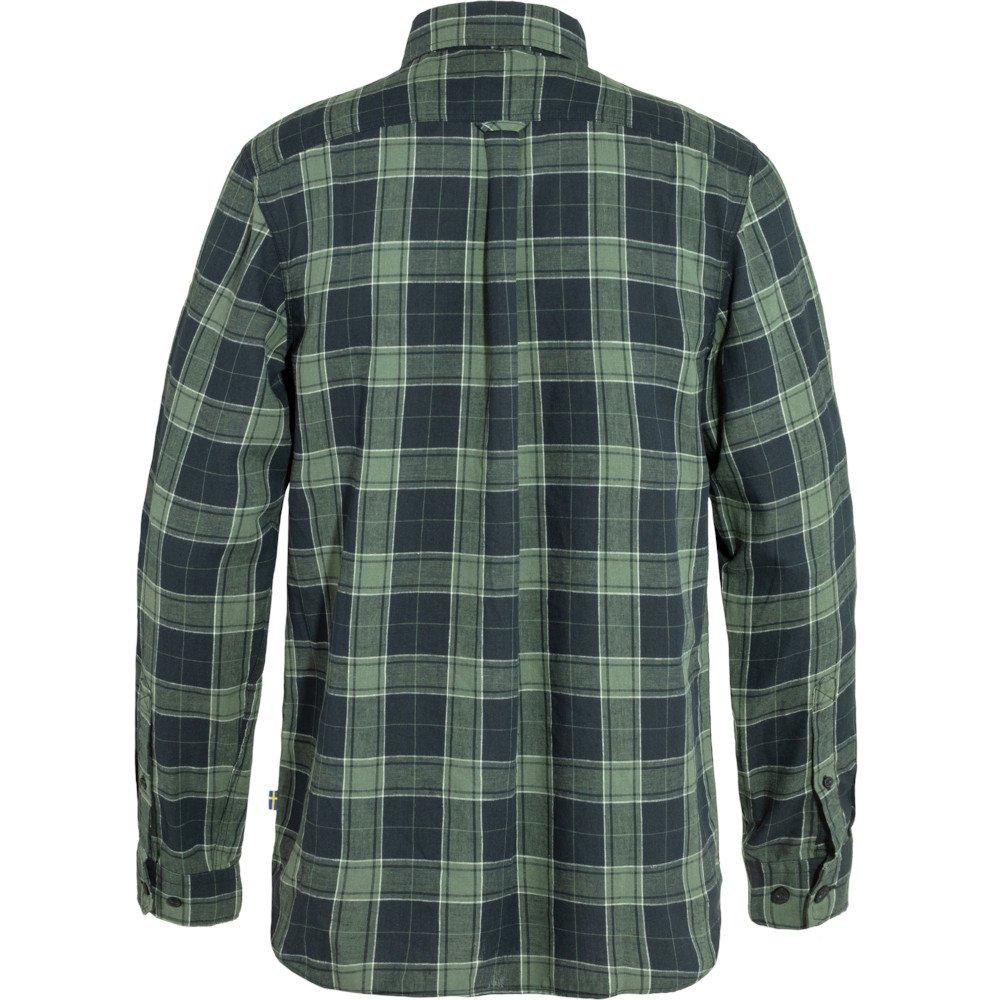Men's Ovik Travel Shirt Long Sleeve - Green/Navy