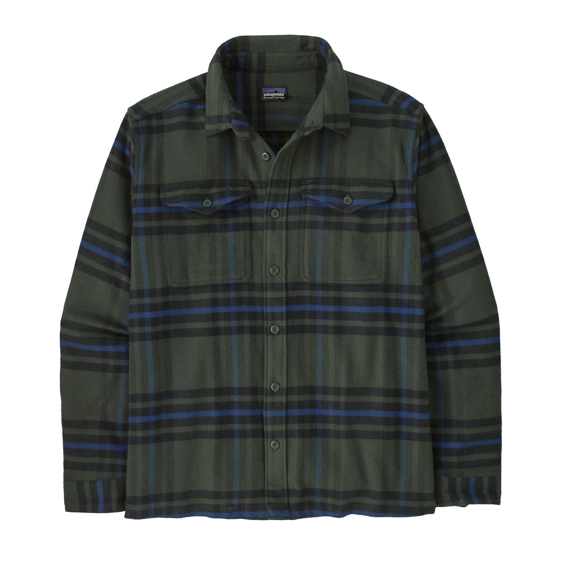 Patagonia Men's Fjord Long-Sleeve Flannel Shirt - Green | Tiso