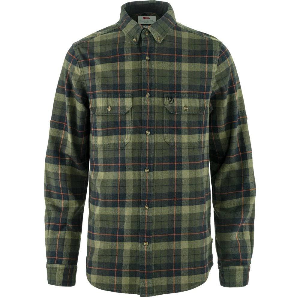 Men's Singi Heavy Flannel Shirt - Black / Green