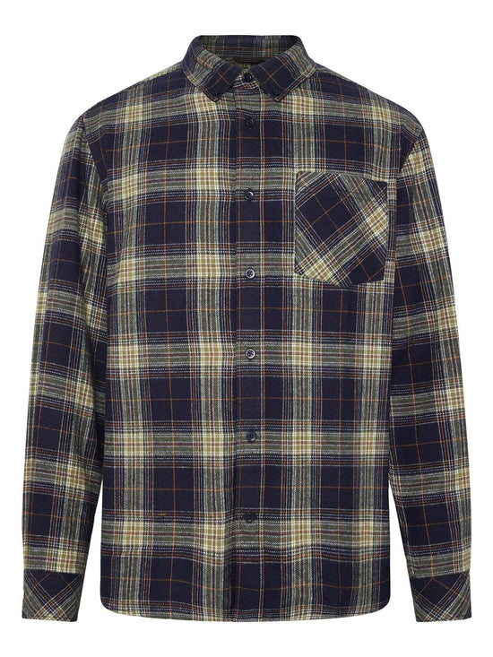 Men's Checked Flannel Shirt - Blue