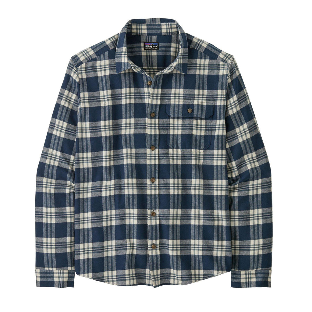 Men's Long-Sleeved Lightweight Fjord Flannel Shirt - Navy