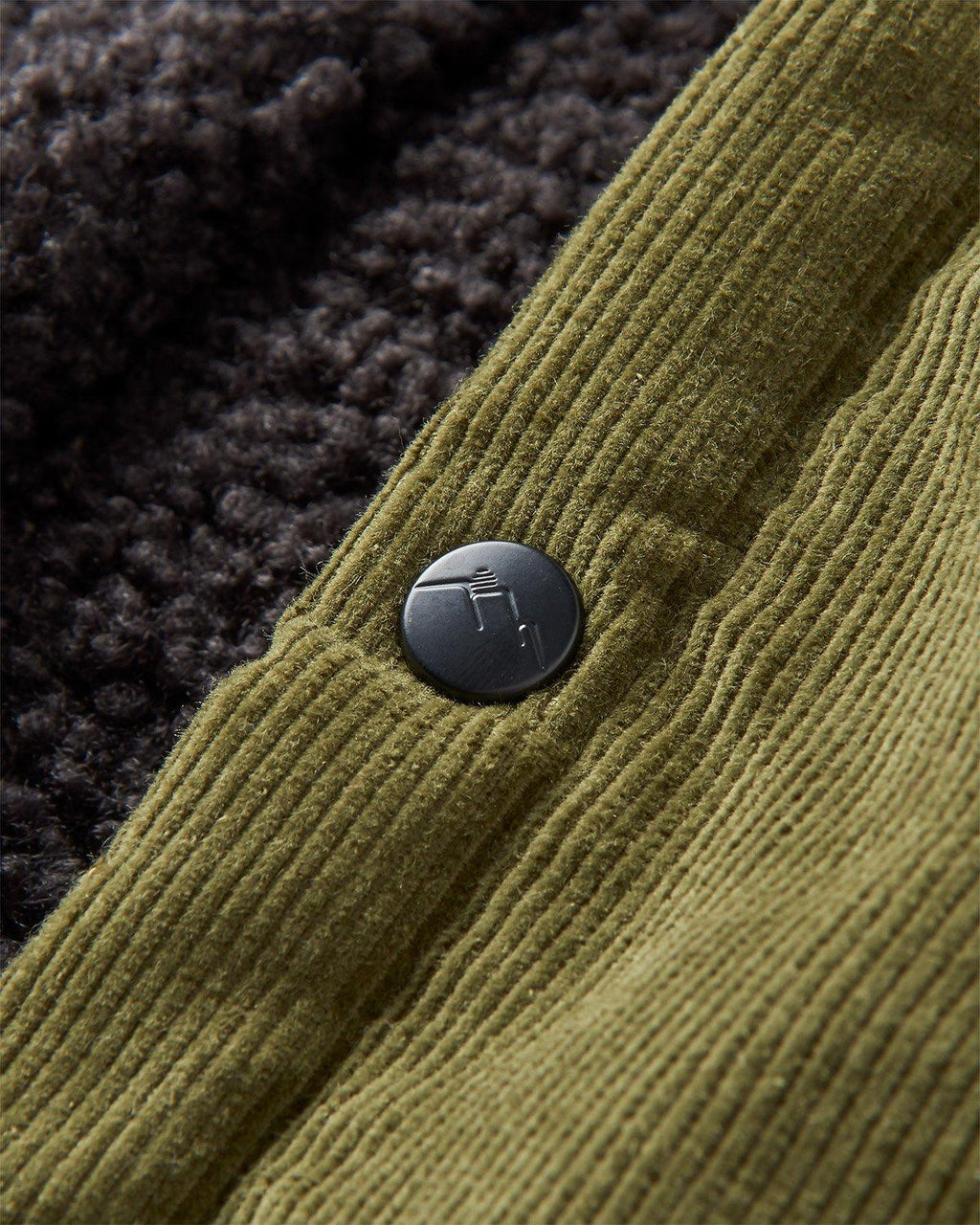 Men's Kodiak Sherpa Lined Cord Overshirt - Green