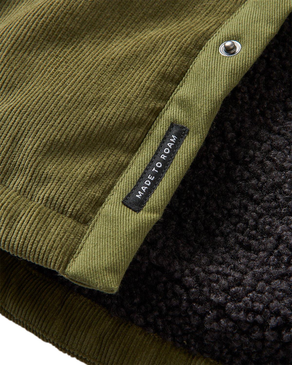 Men's Kodiak Sherpa Lined Cord Overshirt - Green