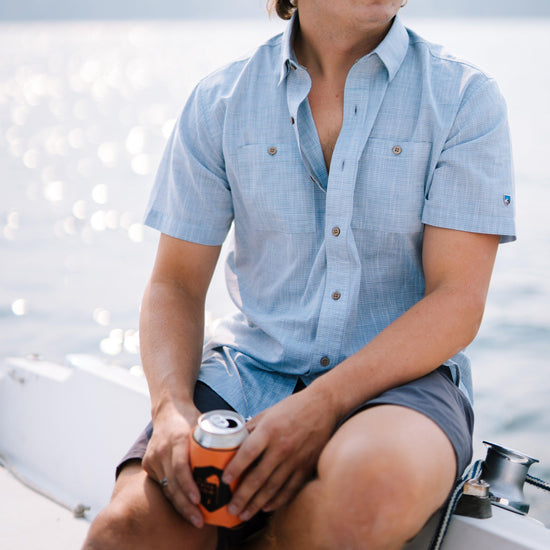 Men's Karib Short-Sleeve Shirt - Blue