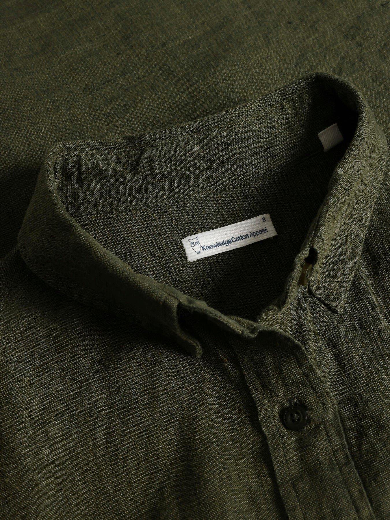 Women's Aster Linen Shirt - Green