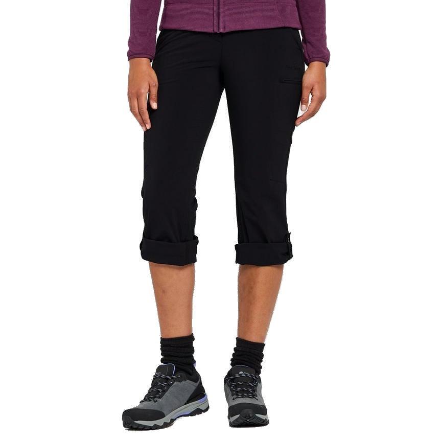 Women's Stretch Roll-Up Trousers (Regular) - Black