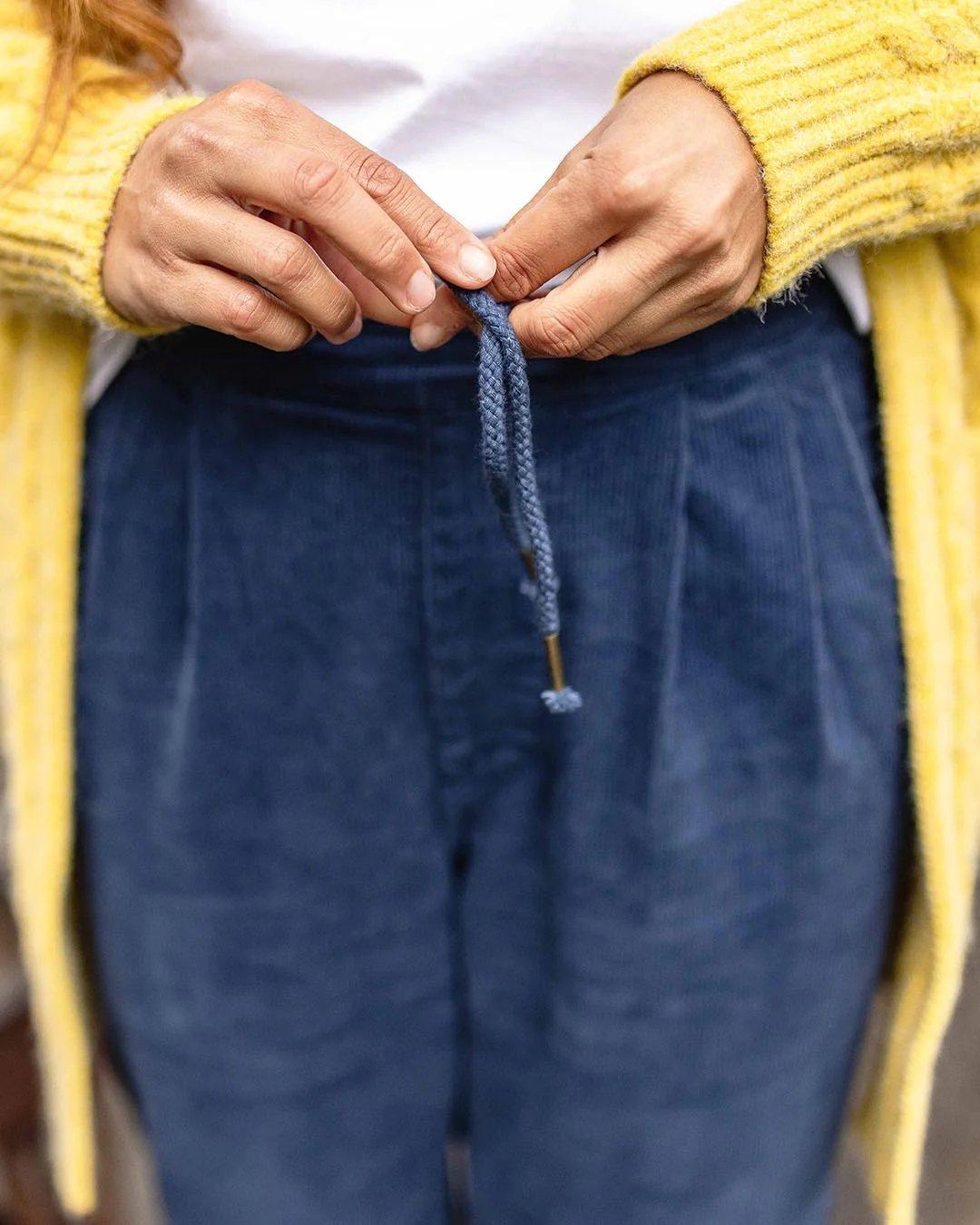 Women's Compass Corduroy Trousers - Regular - Navy