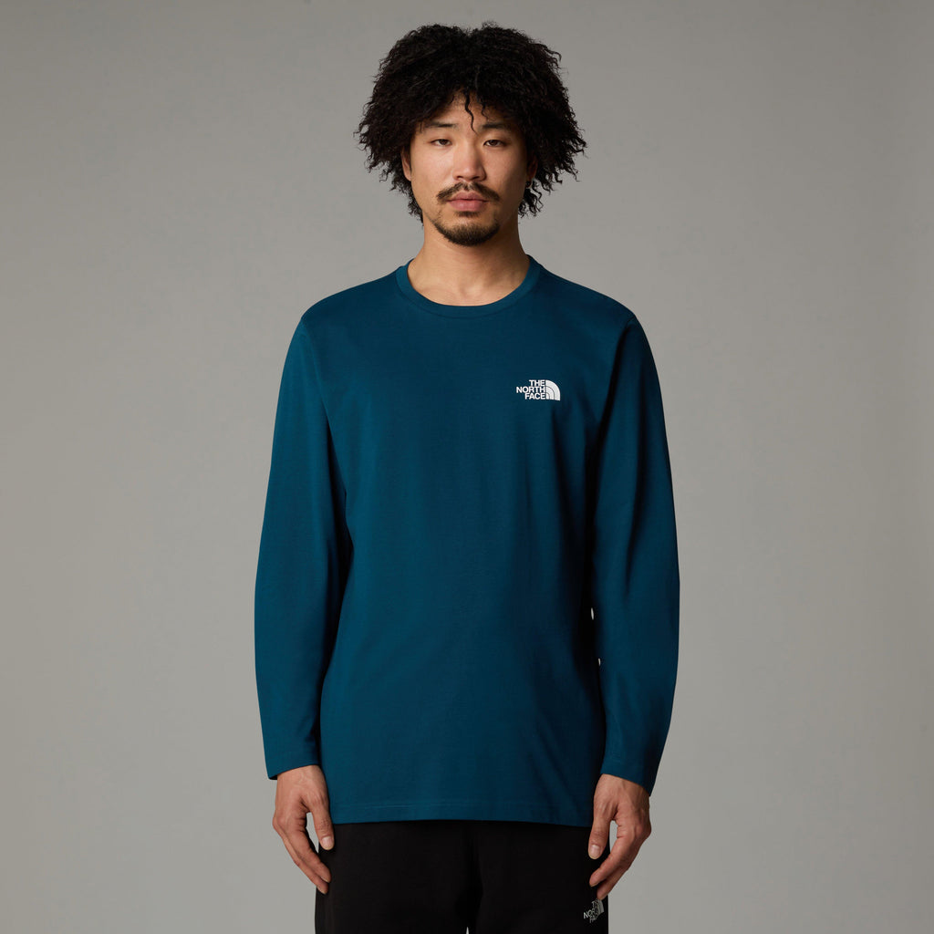 Men's Long-Sleeve Simple Dome T-Shirt - Navy