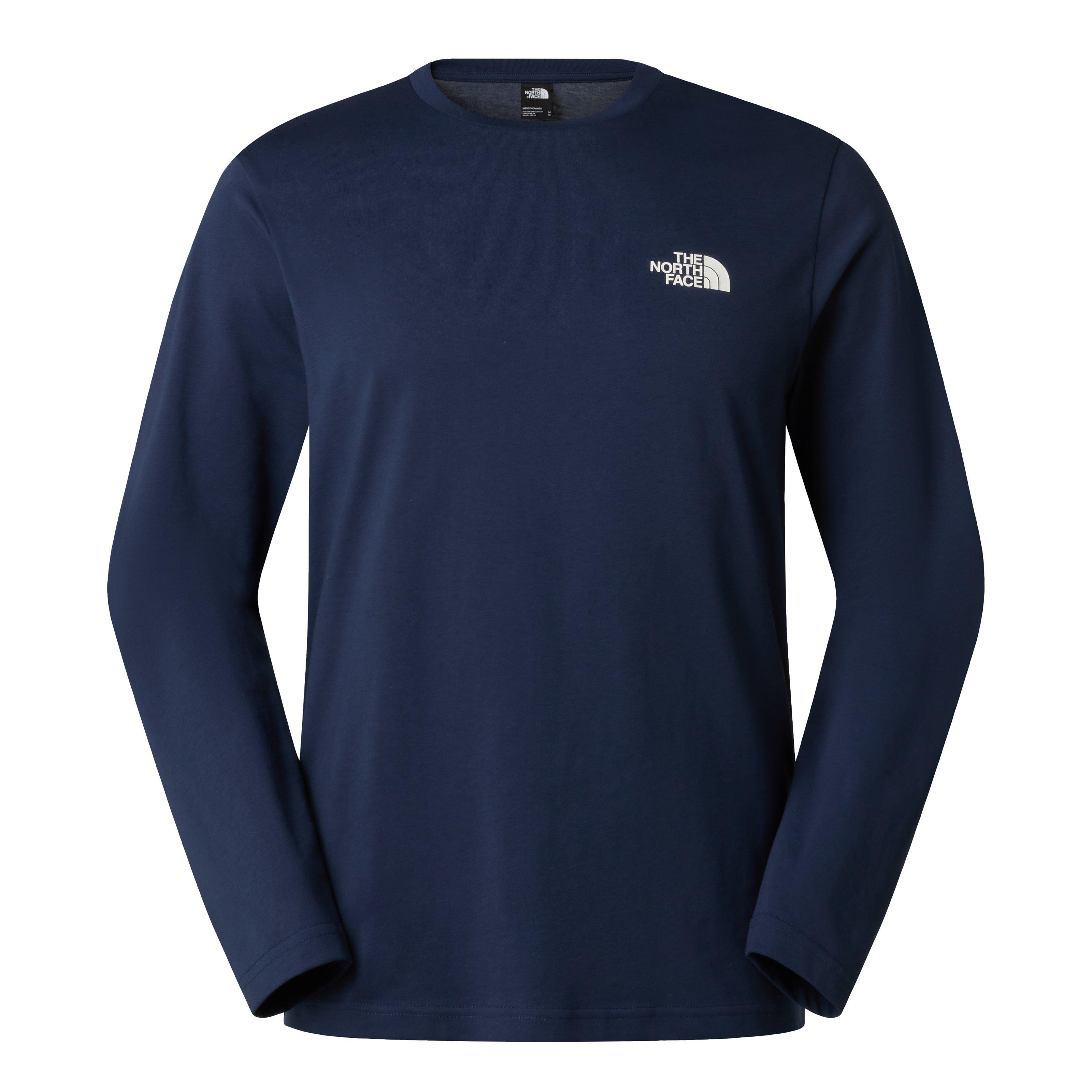 Men's Simple Dome Long-Sleeve T-Shirt - Navy