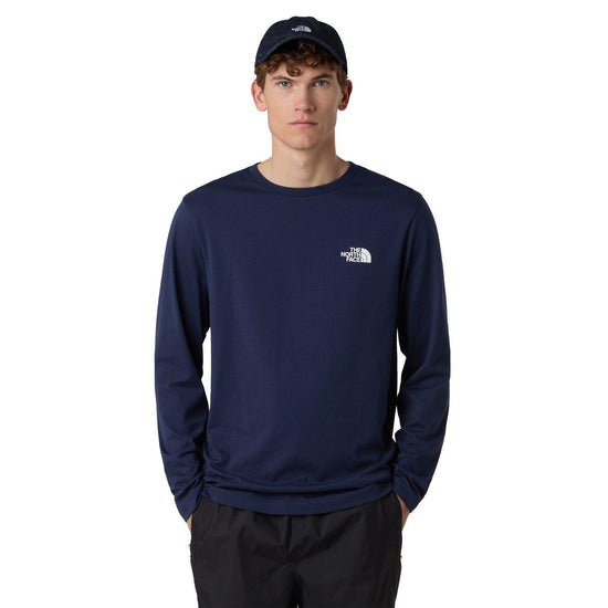 Men's Simple Dome Long-Sleeve T-Shirt - Navy